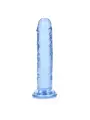 DILDO STRAIGHT REALISTIC CRYSTAL CLEAR 6 /14,5 CM AZUL REALROCK