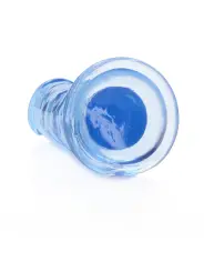 DILDO STRAIGHT REALISTIC CRYSTAL CLEAR 6 /14,5 CM AZUL REALROCK