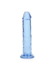 DILDO STRAIGHT REALISTIC CRYSTAL CLEAR 6 /14,5 CM AZUL REALROCK