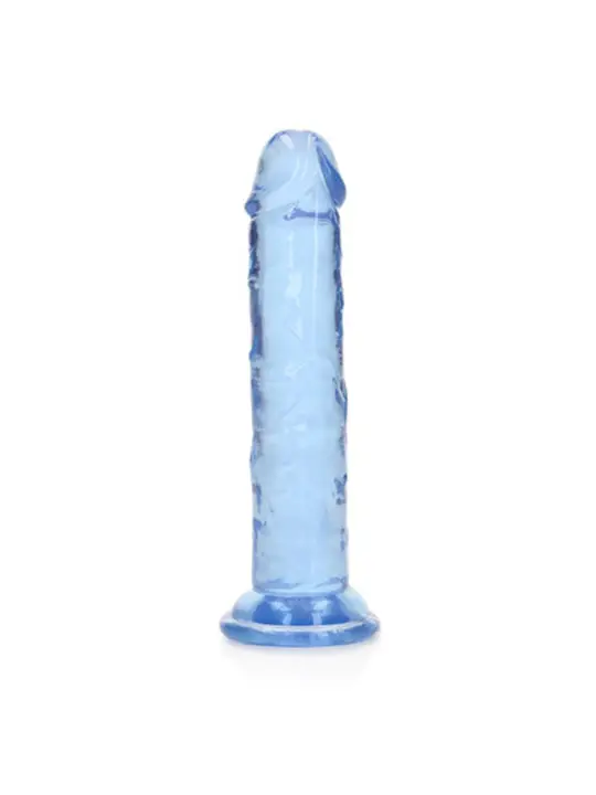 DILDO STRAIGHT REALISTIC CRYSTAL CLEAR 6 /14,5 CM AZUL REALROCK