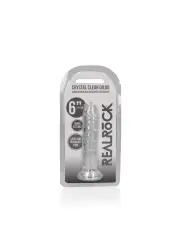 DILDO STRAIGHT REALISTIC CRYSTAL CLEAR 6 /14,5 CM TRANSPARENTE REALROCK