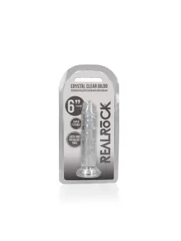 DILDO STRAIGHT REALISTIC CRYSTAL CLEAR 6 /14,5 CM TRANSPARENTE REALROCK