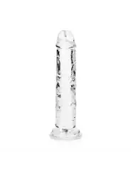 DILDO STRAIGHT REALISTIC CRYSTAL CLEAR 6 /14,5 CM TRANSPARENTE REALROCK