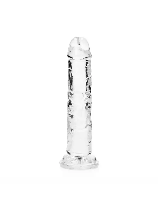 DILDO STRAIGHT REALISTIC CRYSTAL CLEAR 6 /14,5 CM TRANSPARENTE REALROCK