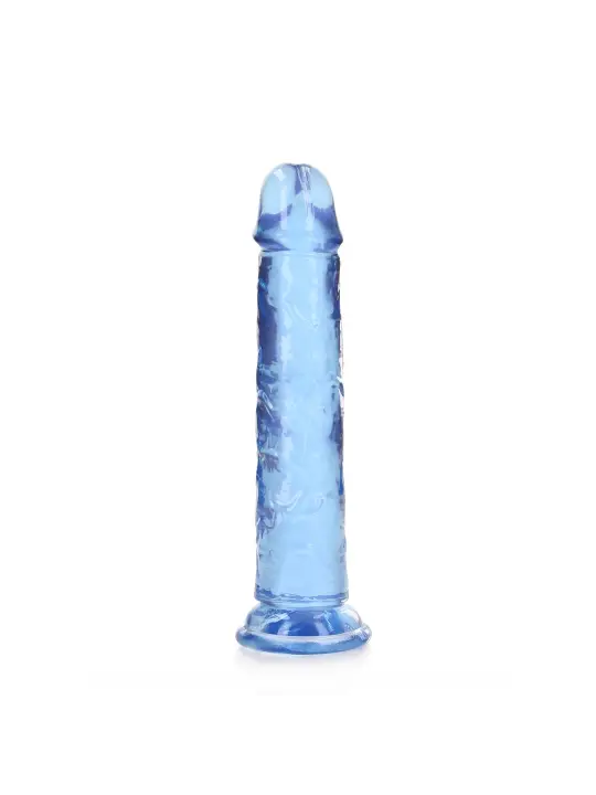 DILDO STRAIGHT REALISTIC CRYSTAL CLEAR 7 /18 CM AZUL REALROCK