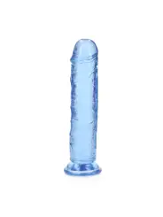 DILDO STRAIGHT REALISTIC CRYSTAL CLEAR 7 /18 CM AZUL REALROCK