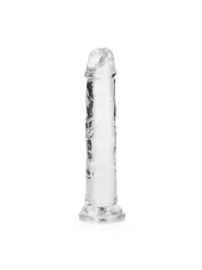 DILDO STRAIGHT REALISTIC CRYSTAL CLEAR 7 /18 CM TRANSPARENTE REALROCK