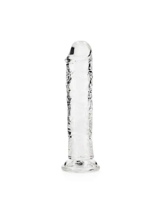 DILDO STRAIGHT REALISTIC CRYSTAL CLEAR 7 /18 CM TRANSPARENTE REALROCK