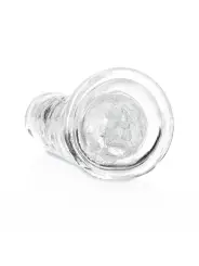 DILDO STRAIGHT REALISTIC CRYSTAL CLEAR 7 /18 CM TRANSPARENTE REALROCK