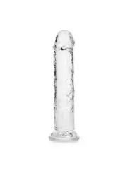 DILDO STRAIGHT REALISTIC CRYSTAL CLEAR 7 /18 CM TRANSPARENTE REALROCK