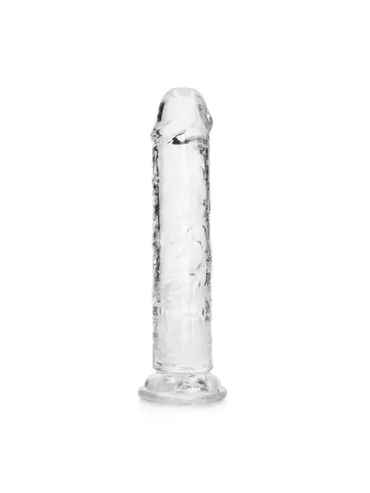 DILDO STRAIGHT REALISTIC CRYSTAL CLEAR 7 /18 CM TRANSPARENTE REALROCK
