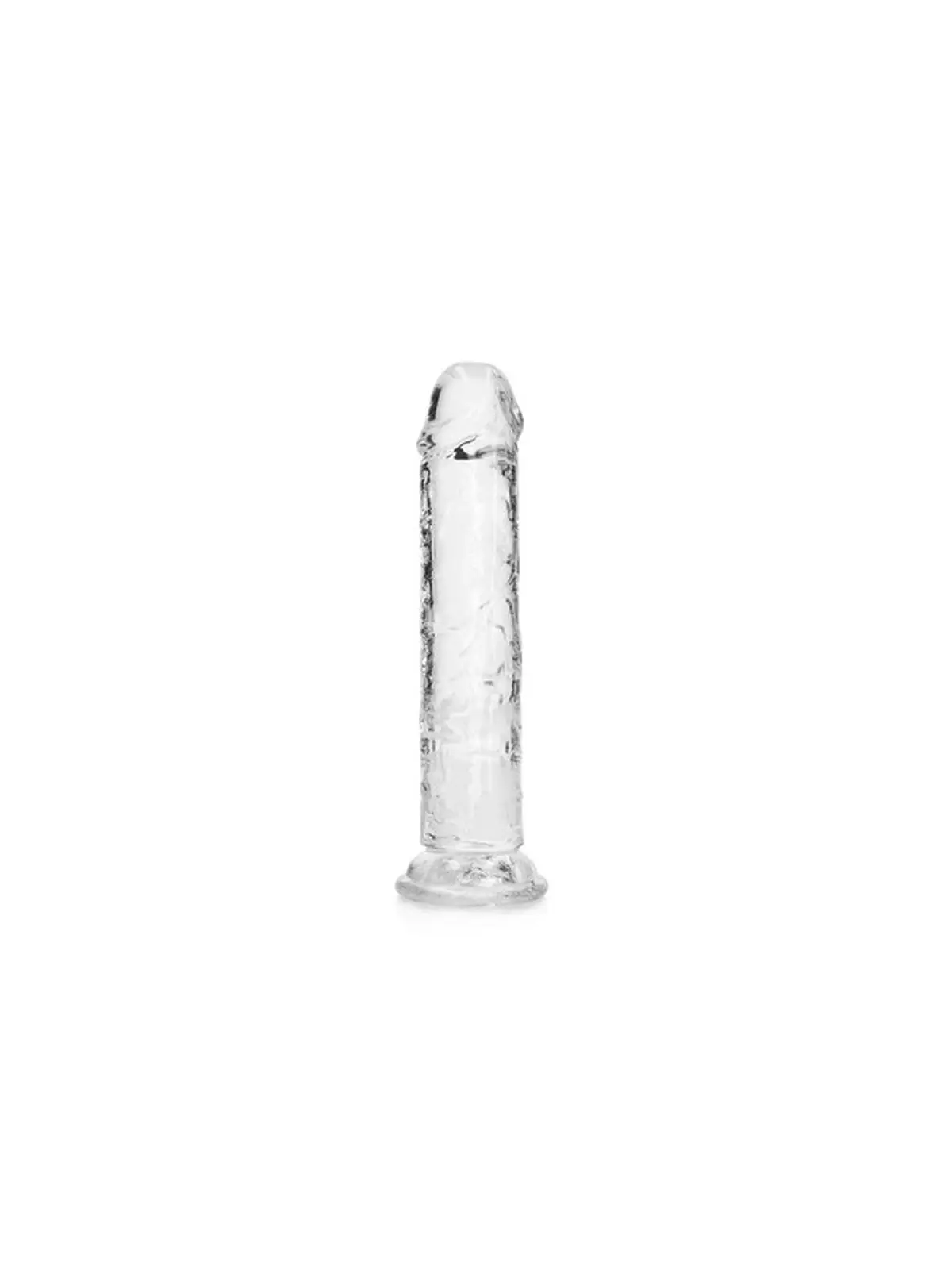 DILDO STRAIGHT REALISTIC CRYSTAL CLEAR 7 /18 CM TRANSPARENTE REALROCK