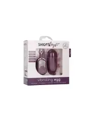 OVO VIBRATÓRIO COM COMANDO L ROXO SHOTS TOYS