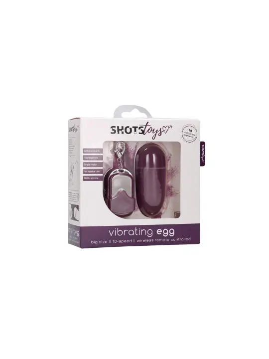 OVO VIBRATÓRIO COM COMANDO L ROXO SHOTS TOYS