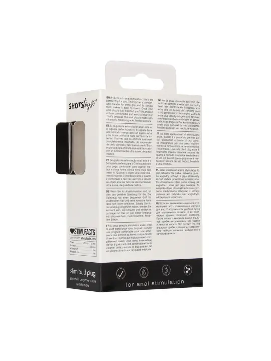 PLUG ANAL SLIM BEGINNER PRETO SHOTS TOYS