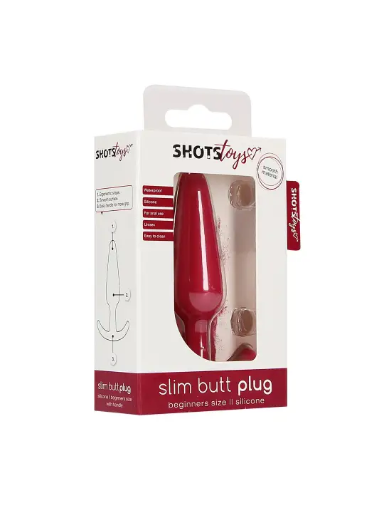 PLUG ANAL SLIM BEGINNER VERMELHO SHOTS TOYS