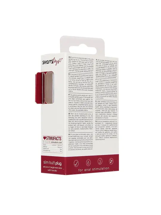 PLUG ANAL SLIM BEGINNER VERMELHO SHOTS TOYS