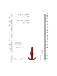 PLUG ANAL SLIM BEGINNER VERMELHO SHOTS TOYS