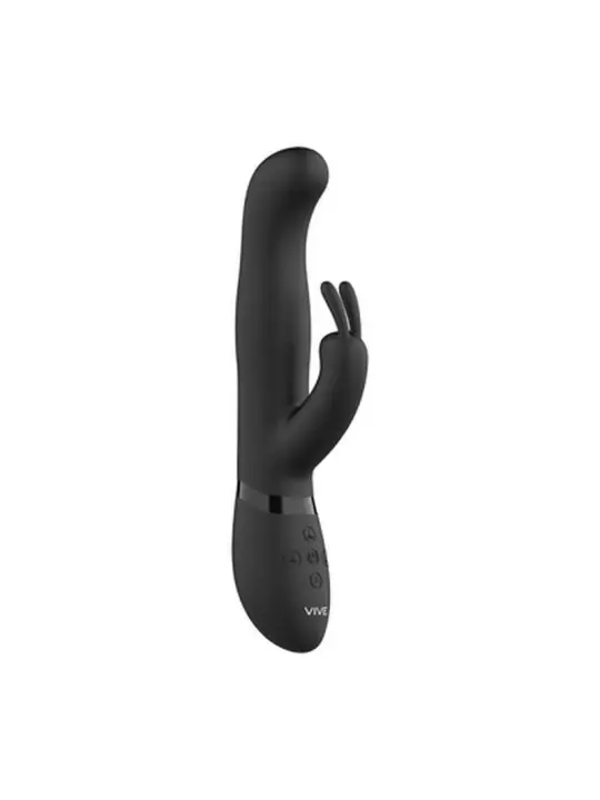 VIBRADOR IZARA ROTATING BEADS RABBIT BLACK VIVE