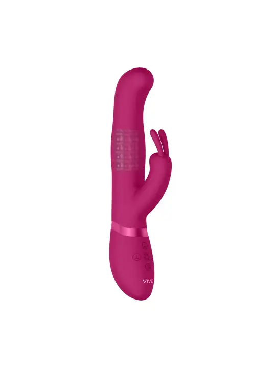 VIBRADOR IZARA ROTATING BEADS RABBIT ROSA VIVE