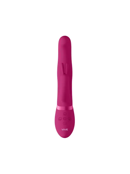 VIBRADOR IZARA ROTATING BEADS RABBIT ROSA VIVE
