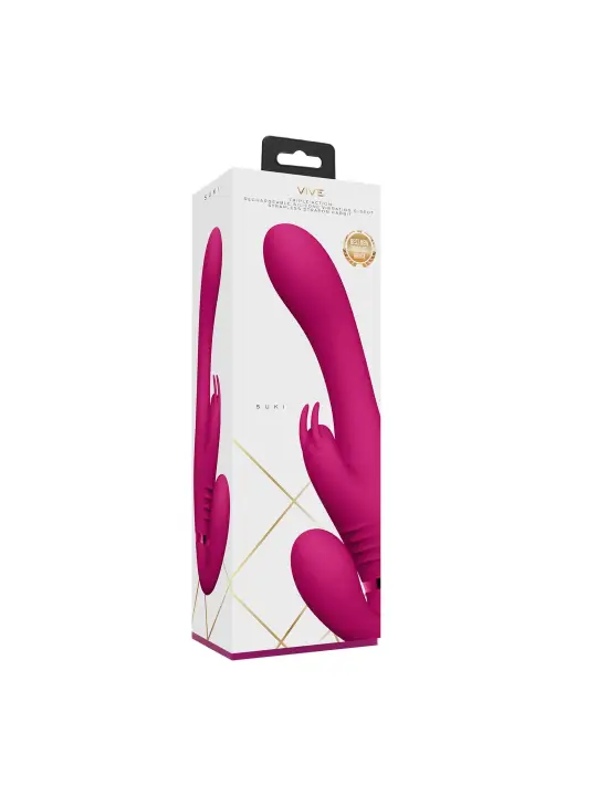 STRAP-ON SEM ARNÊS SUKI VIBRATING RABBIT ROSA VIVE