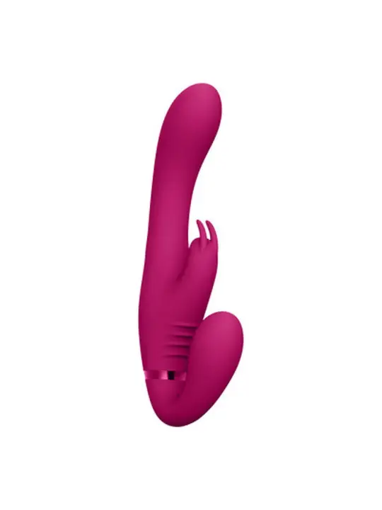 STRAP-ON SEM ARNÊS SUKI VIBRATING RABBIT ROSA VIVE