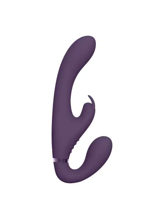 STRAP-ON SEM ARNÊS SUKI VIBRATING RABBIT ROXO VIVE