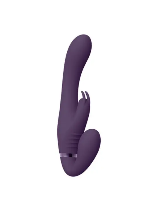 STRAP-ON SEM ARNÊS SUKI VIBRATING RABBIT ROXO VIVE