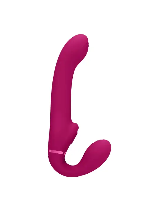 STRAP-ON SEM ARNÊS AI DUAL VIBRATING AIR WAVE TICKLER VIVE