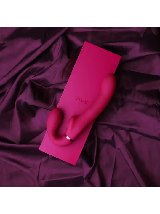 STRAP-ON SEM ARNÊS AI DUAL VIBRATING AIR WAVE TICKLER VIVE