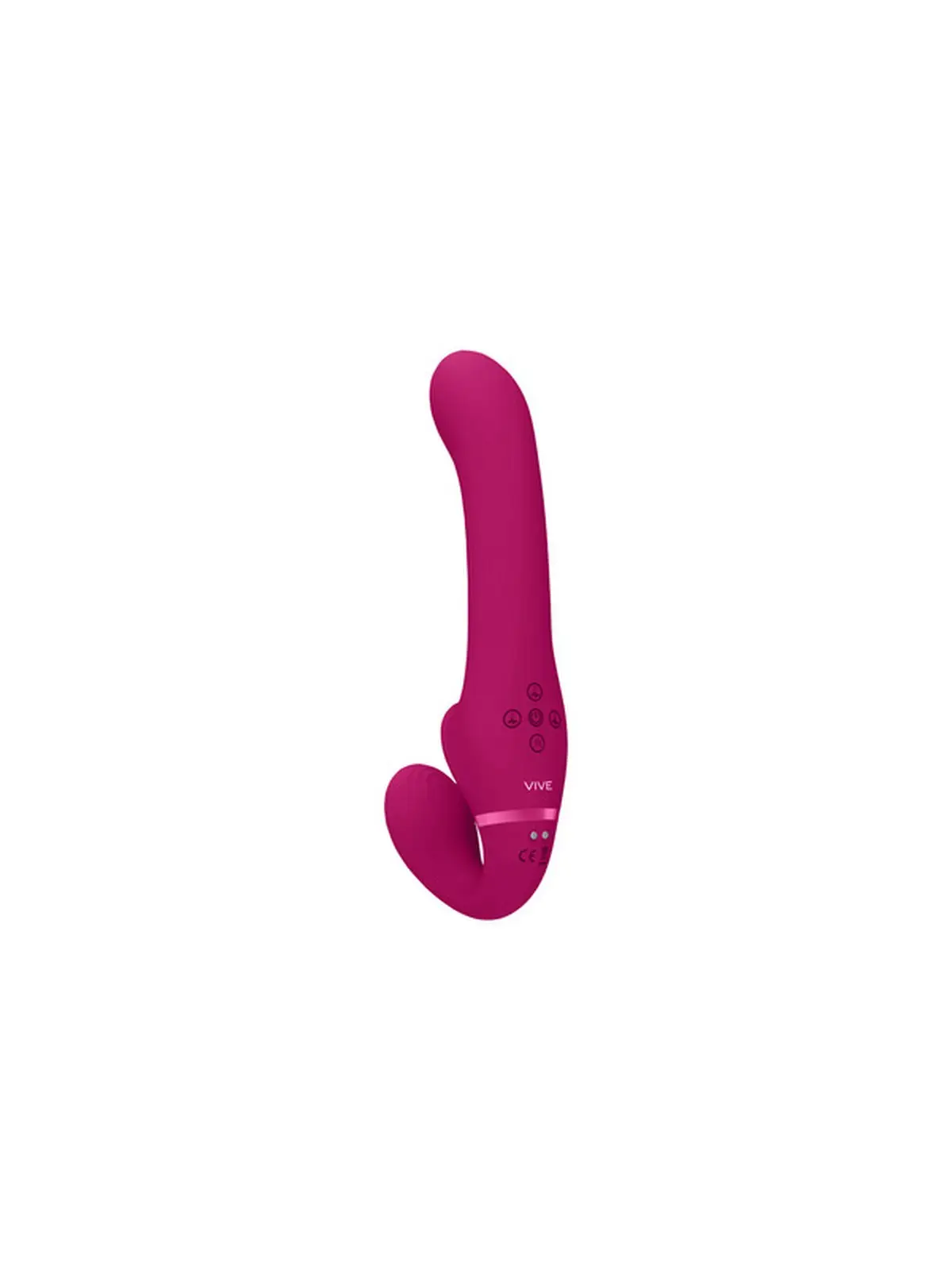 STRAP-ON SEM ARNÊS AI DUAL VIBRATING AIR WAVE TICKLER VIVE