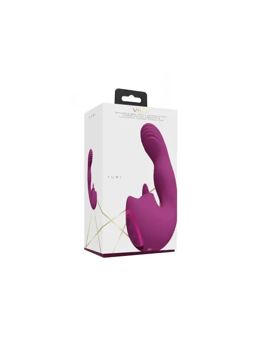 VIBRADOR YUMI FINGER MOTION AND FLICKERING TONGUE ROSA VIVE 