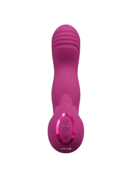 VIBRADOR YUMI FINGER MOTION AND FLICKERING TONGUE ROSA VIVE 