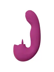 VIBRADOR YUMI FINGER MOTION AND FLICKERING TONGUE ROSA VIVE 