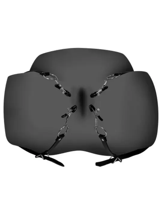 AFASTADORES XTREME LABIA SPREADER WITH CLAMPS PRETO OUCH!