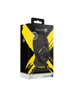 MÁSCARA COM MORDAÇA E GANCHOS EXTREME OUCH!