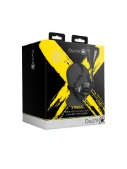 MÁSCARA COM MORDAÇA E FUNIL EXTREME PRETO OUCH!