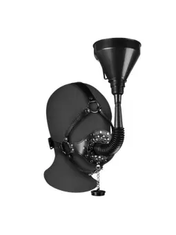 MÁSCARA COM MORDAÇA E FUNIL EXTREME PRETO OUCH!