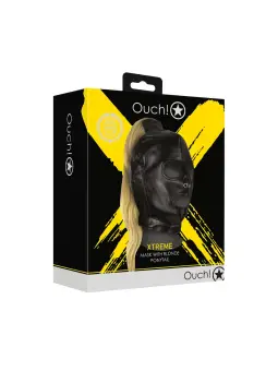 MÁSCARA PRETA COM RABO DE CAVALO LOIRO EXTREME OUCH! 