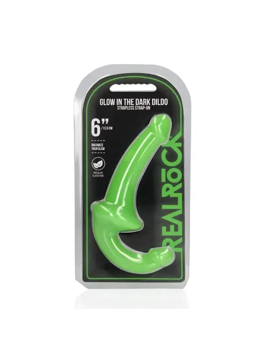 STRAP-ON SEM ARNÊS GLOW IN THE DARK 6'' / 13,5 CM REALROCK