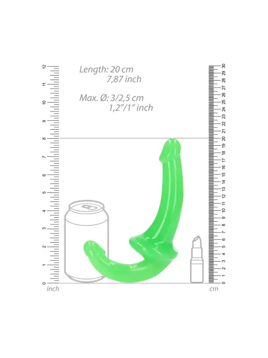 STRAP-ON SEM ARNÊS GLOW IN THE DARK 6'' / 13,5 CM REALROCK