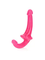 STRAP-ON SEM ARNÊS GLOW IN THE DARK 6'' / 13,5 CM ROSA REALROCK