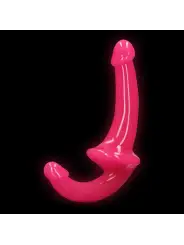 STRAP-ON SEM ARNÊS GLOW IN THE DARK 6'' / 13,5 CM ROSA REALROCK