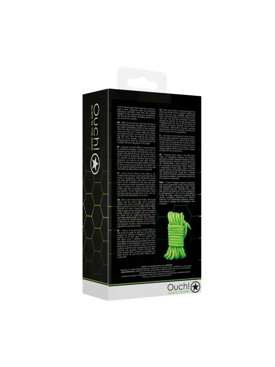 CORDA BONDAGE FLUORESCENTE GLOW IN THE DARK 16.4 FT /5 M OUCH!