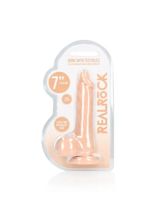 DILDO COM TESTÍCULOS 7 / 17 CM REALROCK