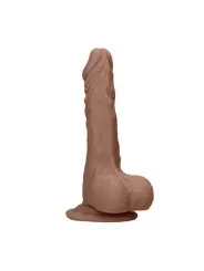 DILDO COM TESTÍCULOS TAN 7 / 17 CM REALROCK