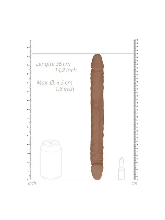 DILDO DUPLO TAN 14 / 36 CM REALROCK