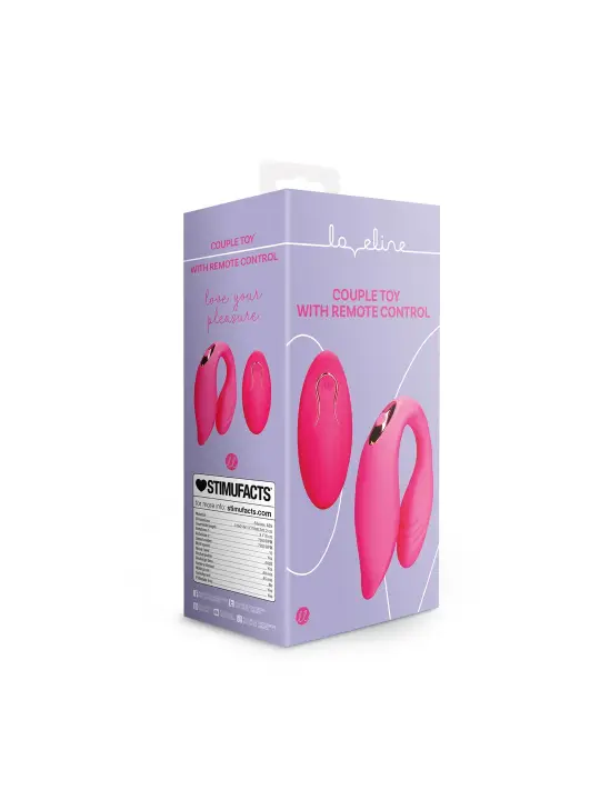 VIBRADOR DE CASAL COM COMANDO WILD STRAWBERRY LOVELINE