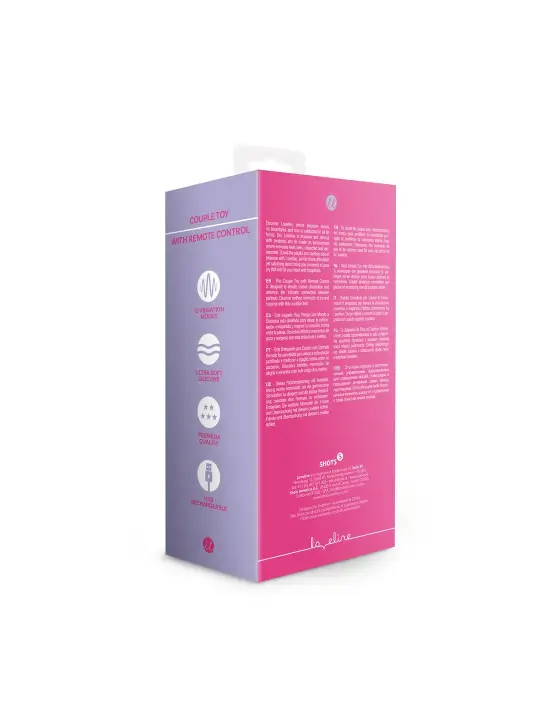 VIBRADOR DE CASAL COM COMANDO WILD STRAWBERRY LOVELINE